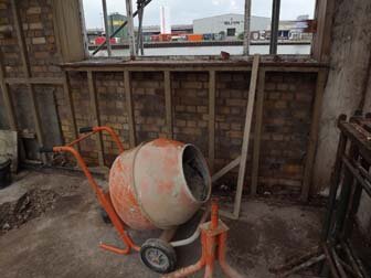 Before this job is over the cement mixer will have earned it's keep.