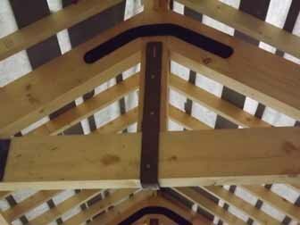 Closeup of Roof Trusses.